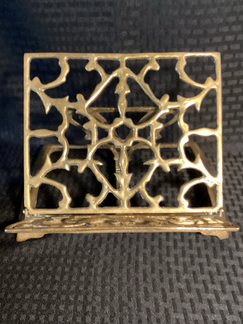 Vintage Solid Brass Hand-Crafted in Taiwan Bible Stand